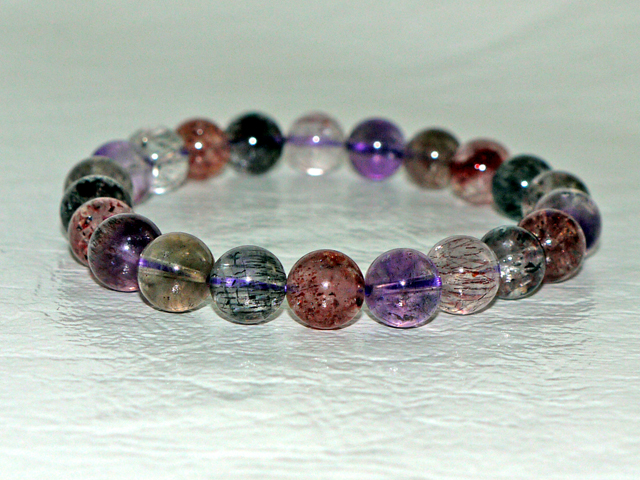 スーパーセブン ブレスレット　9ミリ粒  約19ｃｍ