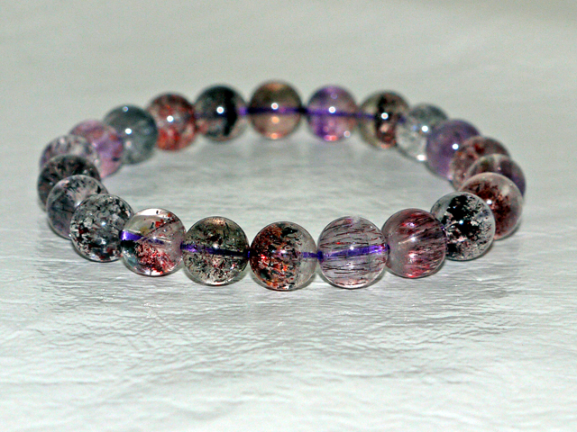 スーパーセブン ブレスレット　8ミリ粒  約19ｃｍ