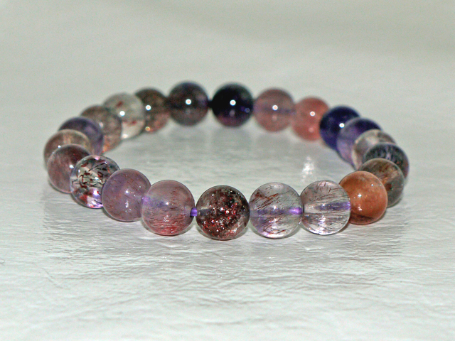 スーパーセブン ブレスレット　8ミリ粒  約19ｃｍ