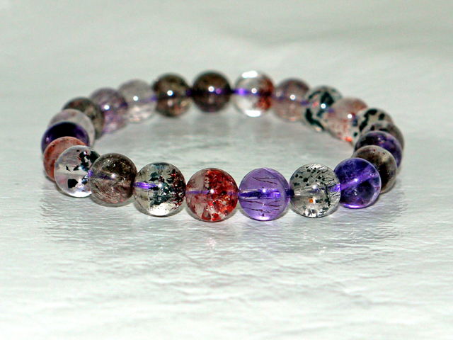 スーパーセブン ブレスレット　8ミリ粒  約19ｃｍ