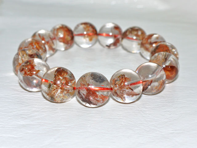 カルサイトインクオーツ ブレスレット　14ミリ