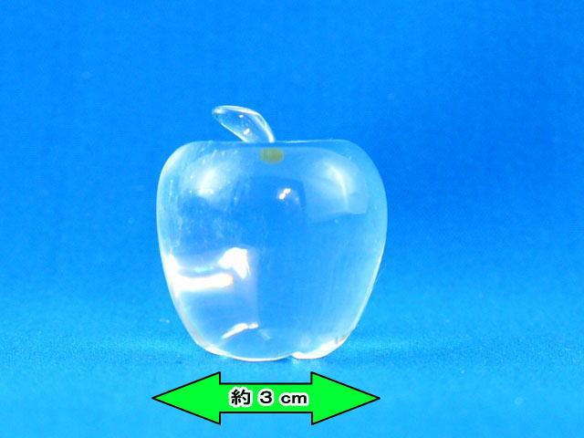 水晶のアップル（りんご）置物 【cho044】