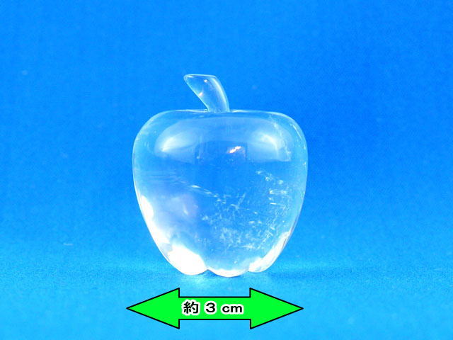 水晶のアップル（りんご）置物 【cho045】