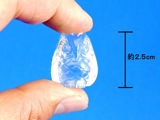 水晶のフクロウ置物  ２.5ｃｍ　【cho049】【定型外可】