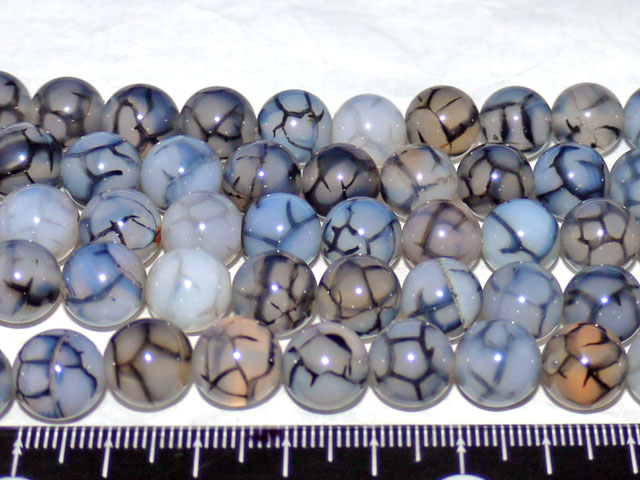 ドラゴンアゲート（黒龍紋瑪瑙）　10ミリ 　