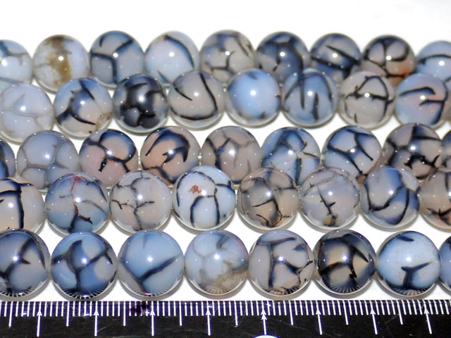 ドラゴンアゲート（黒龍紋瑪瑙）　12ミリ 　