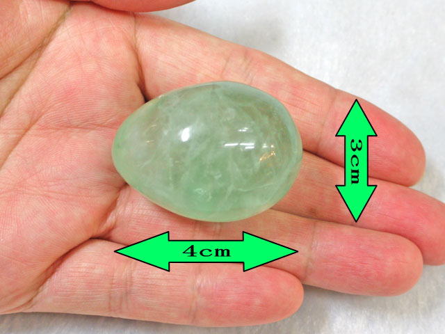 グリーンフローライトのたまご型　【egg-010greenfluorite】【定型外可】