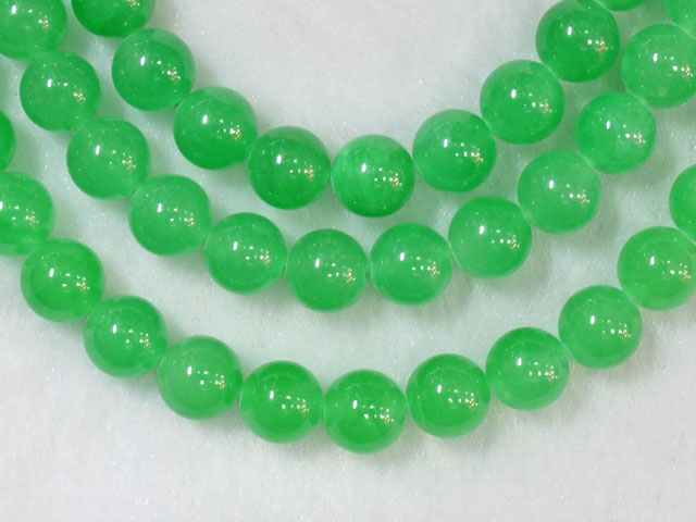 翡翠（グリーン染め）　8ミリ　【bz-jade-dyed-green8】【定型外可】
