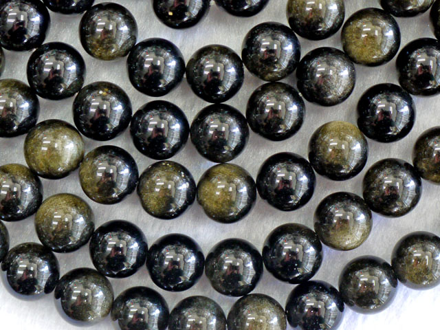 ゴールデンオブシディアン　12ミリ　【bz-goldenobsidian-12】【定型外可】