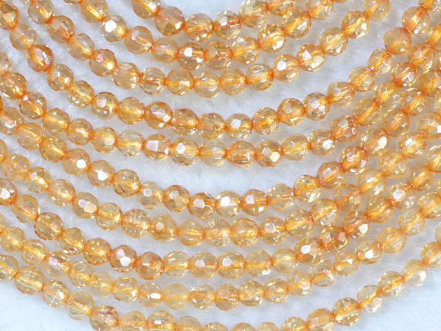 ゴールデンオーラ　32面カット　4ミリ　【bz-goldenaura32-4】【定型外可】