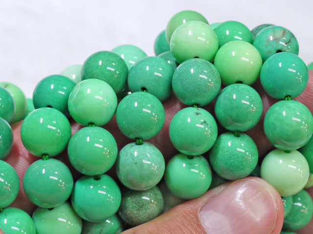 グリーングラスアゲート　10ミリ　【bz-greengrassagate10mm】【定型外可】