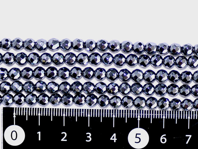 ヘマタイト　32面カット　5ミリ