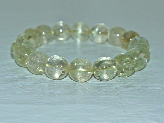 ヒデナイトブレスレット　11ミリ粒  約19ｃｍ