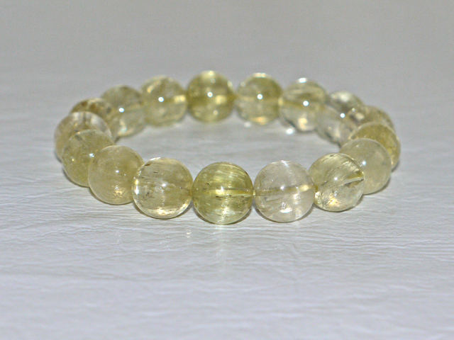 ヒデナイトブレスレット　12ミリ粒  約19ｃｍ