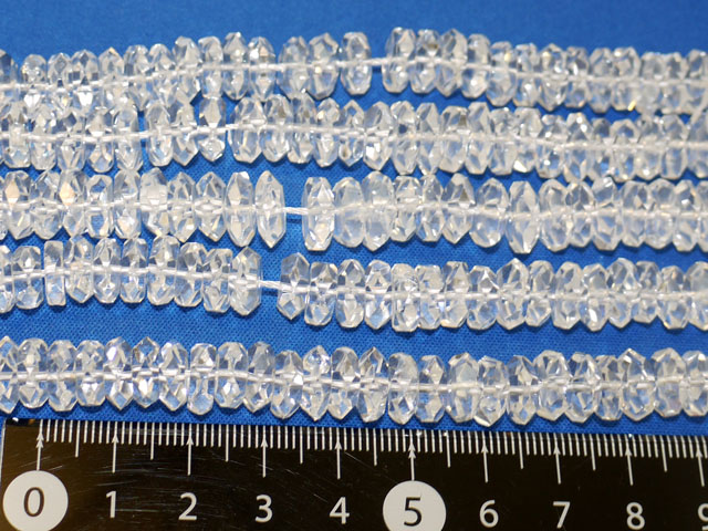 水晶 平カット　約10ミリ×5ミリ×30センチ