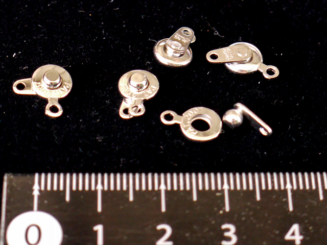 ホック　7ミリ×5個セット　シルバー