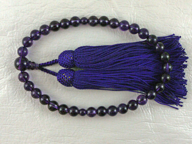 片手念珠  アメジスト　8ミリ玉