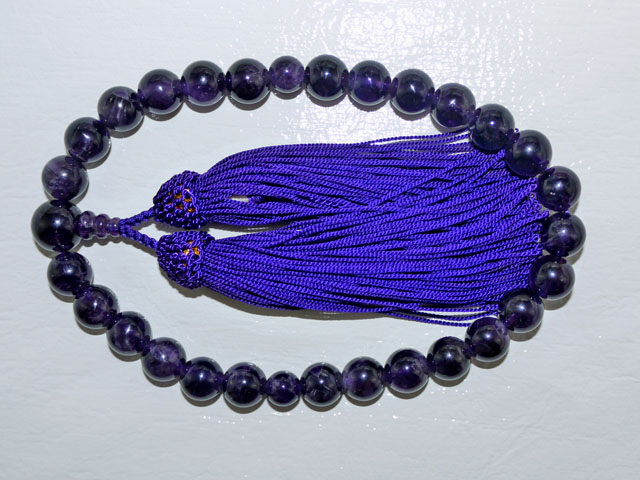 片手念珠  アメジスト　10ミリ玉