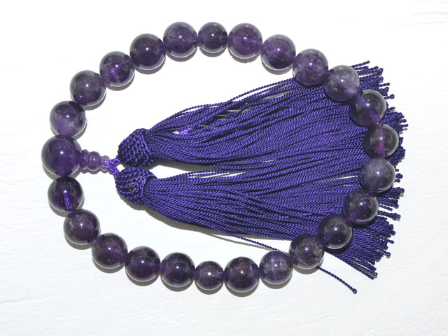 片手念珠  アメジスト　12ミリ玉