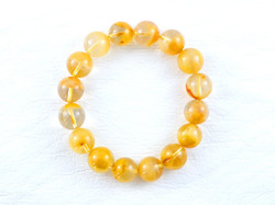 イエローファントムクオーツ　ブレスレット　13ミリ