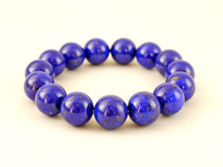 ラピスラズリ ブレスレット 14ミリ　【br-0221-lapis14mm】