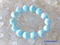 ラリマー ブレスレット 17ミリ　【br-0258-larimar17mm】