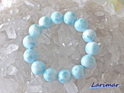 ラリマー ブレスレット 16ミリ　【br-0260-larimar16mm】