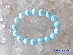 ラリマー ブレスレット 13ミリ　【br-0265-larimar13mm】