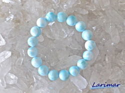 ラリマー ブレスレット 11ミリ　【br-0266-larimar11mm】