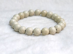 北投石（白） ブレスレット 10ミリ　【br-0284-hokutou-whi10mm】