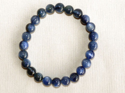 カイヤナイトブレスレット　8ミリ玉　約19センチ