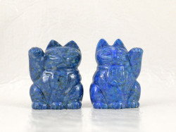 ラピスラズリ 招き猫ペア