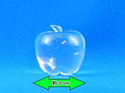 水晶のアップル（りんご）置物 【cho043】