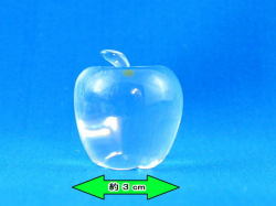 水晶のアップル（りんご）置物 【cho044】