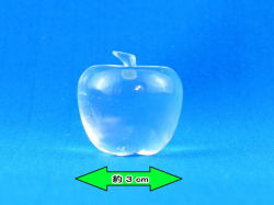 水晶のアップル（りんご）置物 【cho046】