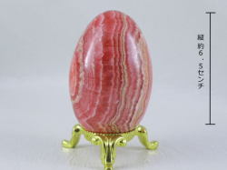 インカローズ（ロードクロサイト）たまご型　高さ約65ミリ×幅約42ミリ