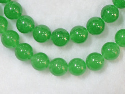 翡翠？ 翡翠（グリーン染め） 10ミリ 【bz-jade-dyed-green10】【定型外可