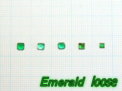 エメラルド　ルース　5個 0.884ｃｔ　【loose-004-emerald】【定型外郵便可】