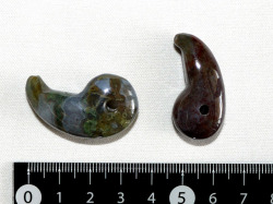 ファンシージャスパー勾玉　35ミリ 【mt0029】【定型外可】