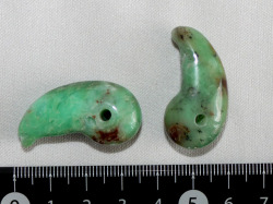 クリソプレイス勾玉　35ミリ 【mt0037】【定型外可】