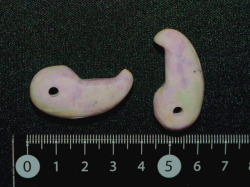 ピーチジェイド勾玉　35ミリ 【mt0046】【定型外可】