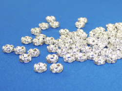 ロンデル６ミリ　クリアー　粒売り 【メール便可】