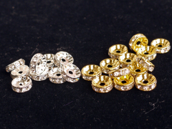 ロンデル10ミリ　ゴールドかシルバー　粒売り　【メール便可】