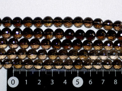 スモーキークオーツ（茶水晶）128面カット　8ミリ