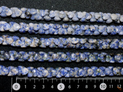 ソーダライト　ハート型クロス　約11ミリ×7ミリ