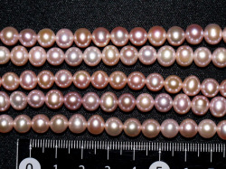 淡水パール(ピンク）　8ミリ×7ミリ