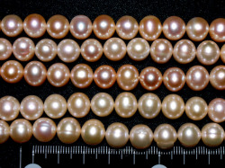 淡水パール(ピンク）　9ミリ×8ミリ