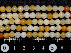 イエロージェイド（ミックスカラー）　6ミリ　【bz-yellowjademix-6】【定型外可】