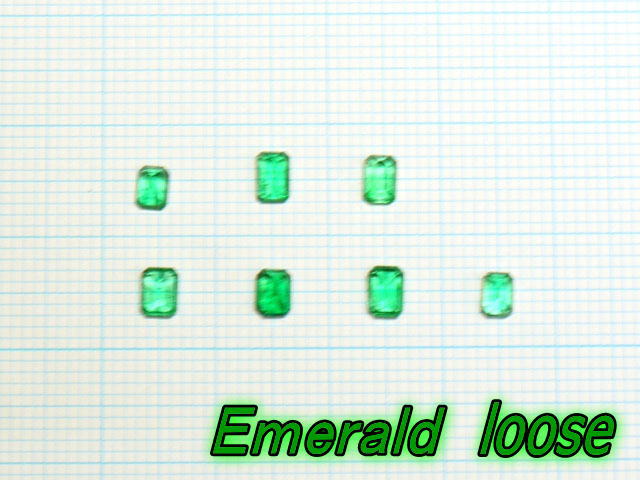 エメラルド　ルース　7個 1.494ｃｔ　【loose-003-emerald】【定型外郵便可】
