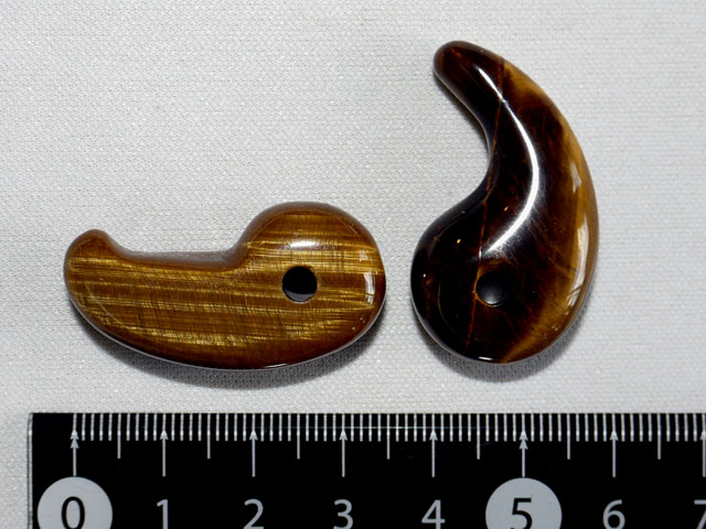 タイガーアイ勾玉　35ミリ 【mt0014】【定型外可】